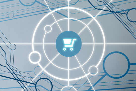 Image of cyber space such as e-commerce sites