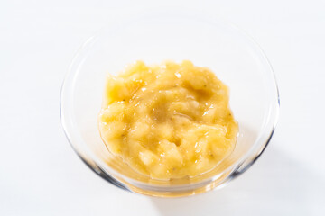 Mashing bananas