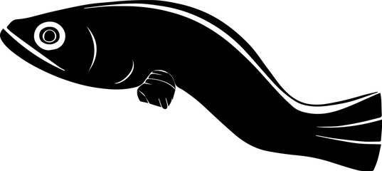 Obraz premium Eel catfish icon 1