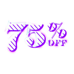 90 Percent Discount Offers Tag with Stripe Style Design