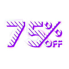 50 Percent Discount Offers Tag with Stripe Style Design