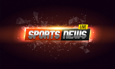 Sports news background. Vector template for your design. - obrazy, fototapety, plakaty