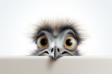 3D rendering of a cute vulture with a funny expression.