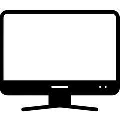 Computer technology icon symbol vector image. Illustration of the dekstop monitor display design image