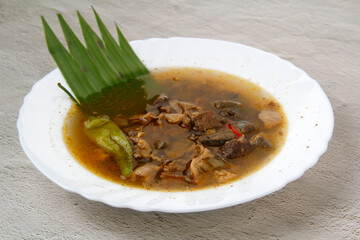 Freshly cooked Filipino food called Papaitan