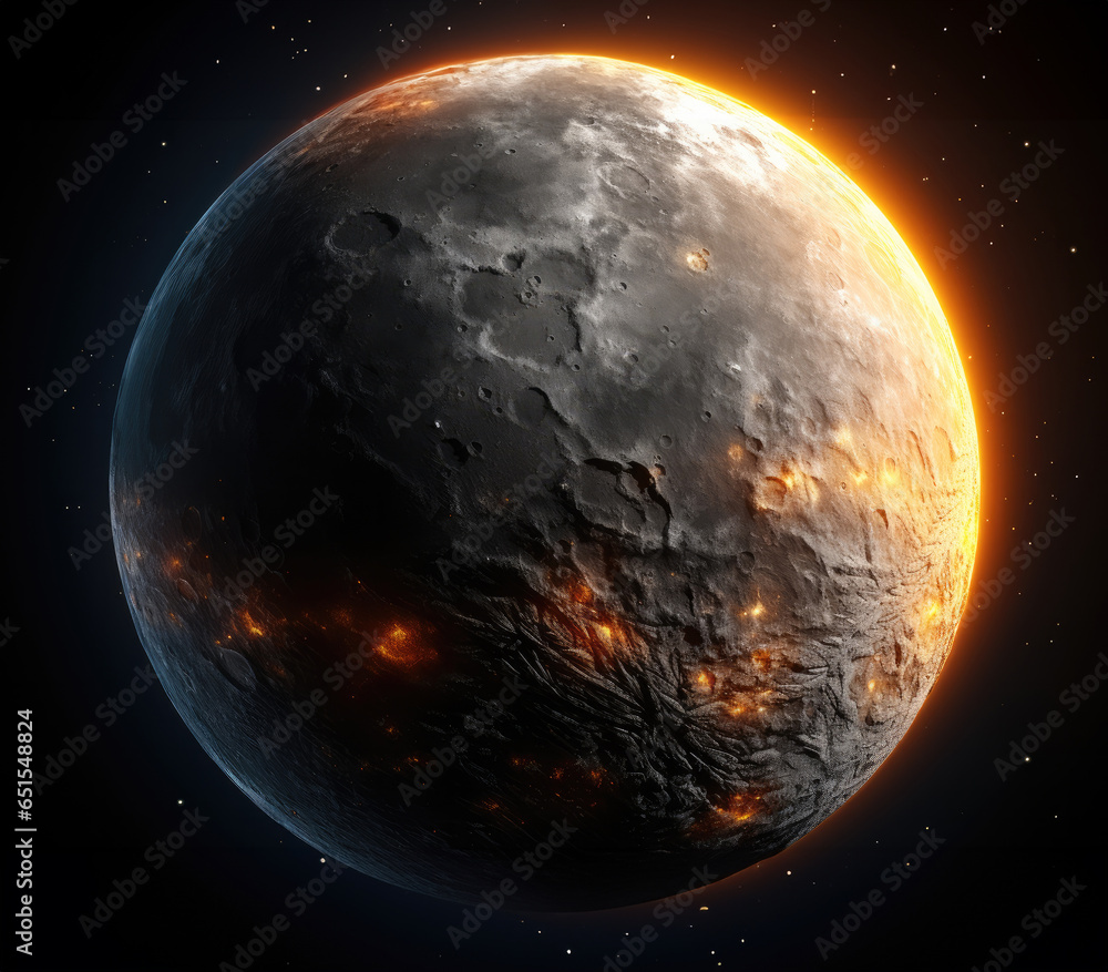 Poster mercury is the closest planet to the sun in the solar system and its surface is like a silvery purga