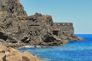El Castillo del Mar (Castle of the Sea), former freight and banana transport terminal, today an...