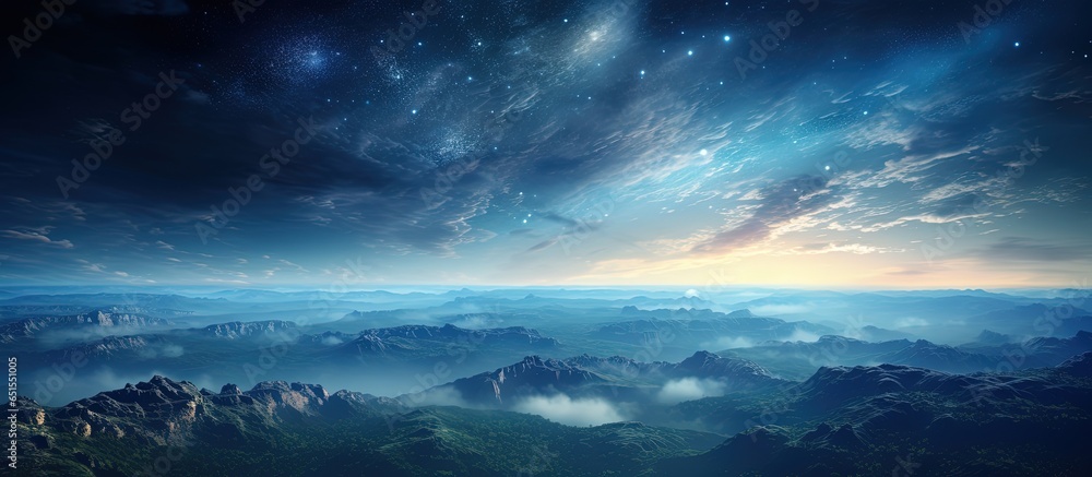 Poster earth s view from space image by artificial intelligence
