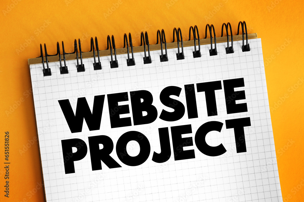 Poster website project text concept for presentations and reports