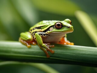 Obraz premium frog on a leaf
