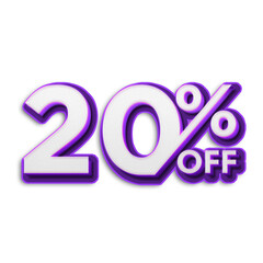 20 Percent Discount Offers Tag with New Style Design