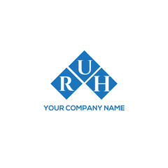RUH letter logo design on white background. RUH creative initials letter logo concept. RUH letter design.