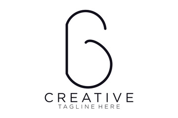 Fototapeta premium letter B logo vector design, icon, minimalist, modern logo simple