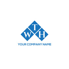 WTH letter logo design on white background. WTH creative initials letter logo concept. WTH letter design.