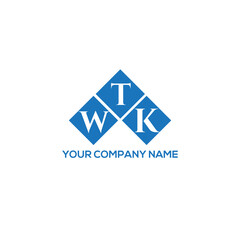 Fototapeta premium WTK letter logo design on white background. WTK creative initials letter logo concept. WTK letter design. 