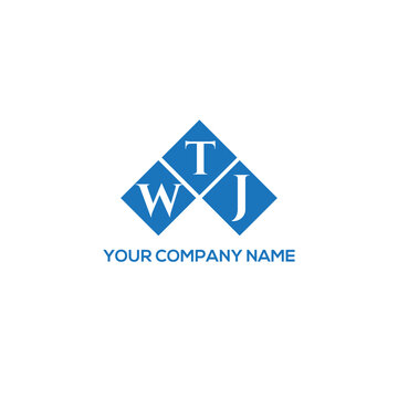 WTJ letter logo design on white background. WTJ creative initials letter logo concept. WTJ letter design.