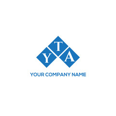 YTA letter logo design on white background. YTA creative initials letter logo concept. YTA letter design.