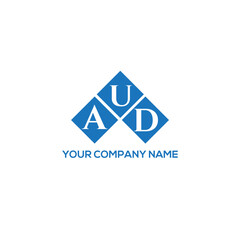 Fototapeta premium AUD letter logo design on white background. AUD creative initials letter logo concept. AUD letter design.
