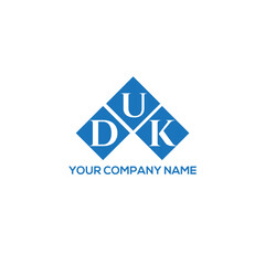 DUK letter logo design on white background. DUK creative initials letter logo concept. DUK letter design.