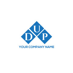 DUP letter logo design on white background. DUP creative initials letter logo concept. DUP letter design.