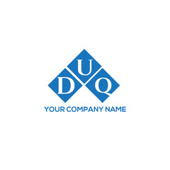 DUQ letter logo design on white background. DUQ creative initials letter logo concept. DUQ letter design.