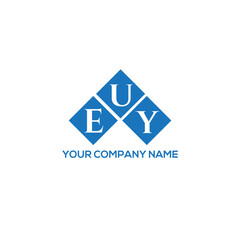 EUY letter logo design on white background. EUY creative initials letter logo concept. EUY letter design.
