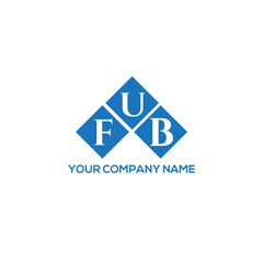 FUB letter logo design on white background. FUB creative initials letter logo concept. FUB letter design.