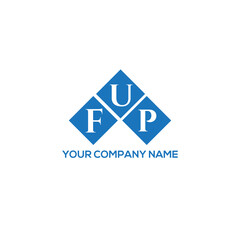 FUP letter logo design on white background. FUP creative initials letter logo concept. FUP letter design.