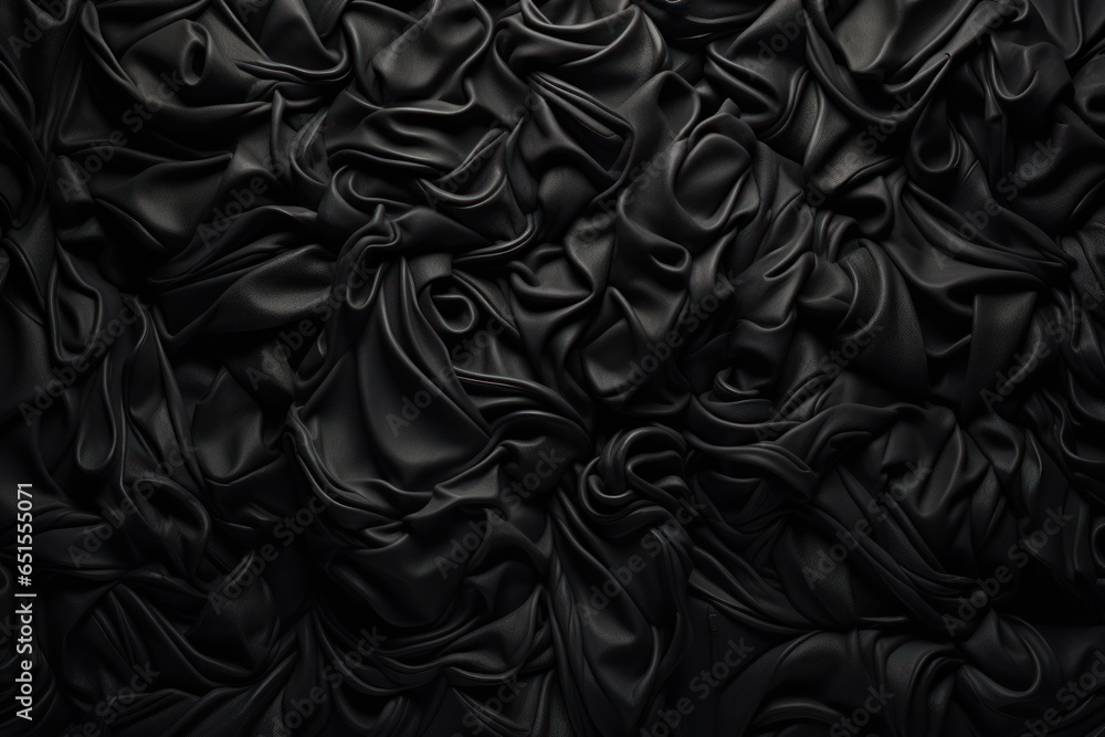 Poster A close-up view of a black fabric texture. This image can be used as a background or as a texture overlay in various design projects.