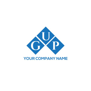 GUP letter logo design on white background. GUP creative initials letter logo concept. GUP letter design.

