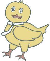 illustration of yellow duck