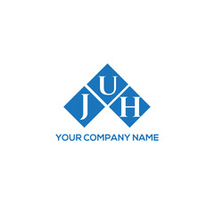 JUH letter logo design on white background. JUH creative initials letter logo concept. JUH letter design.