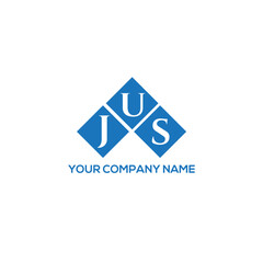 JUS letter logo design on white background. JUS creative initials letter logo concept. JUS letter design.