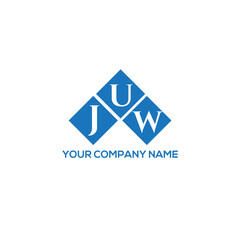 JUW letter logo design on white background. JUW creative initials letter logo concept. JUW letter design.

