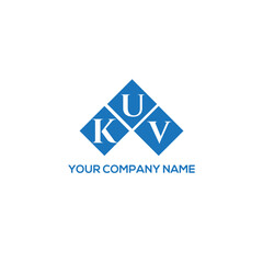 Fototapeta premium KUV letter logo design on white background. KUV creative initials letter logo concept. KUV letter design.