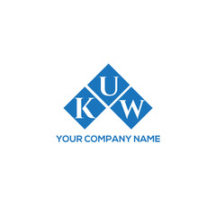 Fototapeta premium KUW letter logo design on white background. KUW creative initials letter logo concept. KUW letter design.