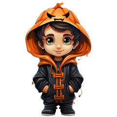 Boy Halloween Clipart Illustration