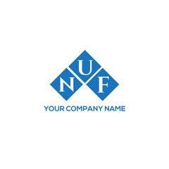 NUF letter logo design on white background. NUF creative initials letter logo concept. NUF letter design.