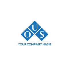 Fototapeta premium OUS letter logo design on white background. OUS creative initials letter logo concept. OUS letter design.
