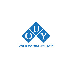 OUY letter logo design on white background. OUY creative initials letter logo concept. OUY letter design.