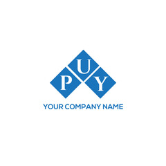 PUY letter logo design on white background. PUY creative initials letter logo concept. PUY letter design.
