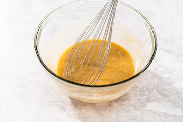 Banana cookies with chocolate drizzle