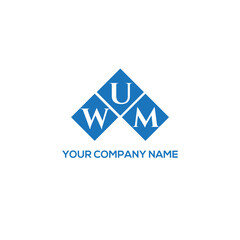 Fototapeta premium WUM letter logo design on white background. WUM creative initials letter logo concept. WUM letter design.