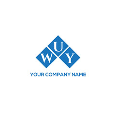 Fototapeta premium WUY letter logo design on white background. WUY creative initials letter logo concept. WUY letter design. 