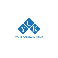 YUK letter logo design on white background. YUK creative initials letter logo concept. YUK letter design.