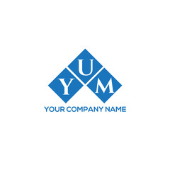 Fototapeta premium YUM letter logo design on white background. YUM creative initials letter logo concept. YUM letter design.