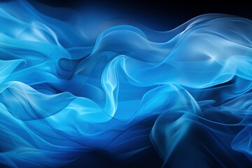 Obraz premium Blue Ethereal Smoke Elegance, a Mystical Background Texture Capturing the Fluid Beauty and Intriguing Patterns of Drifting Smoke
