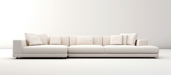 Contemporary couch on white background