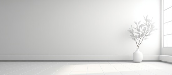 Obraz premium illustration of a vacant white interior design