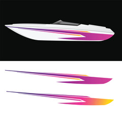 boat sticker decal background vector. yacht body stickers